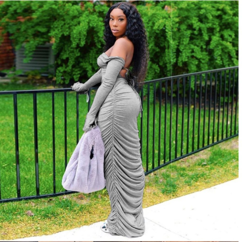 Sexy Long Sleeve Maxi Bodycon - Picture 2 of 5
